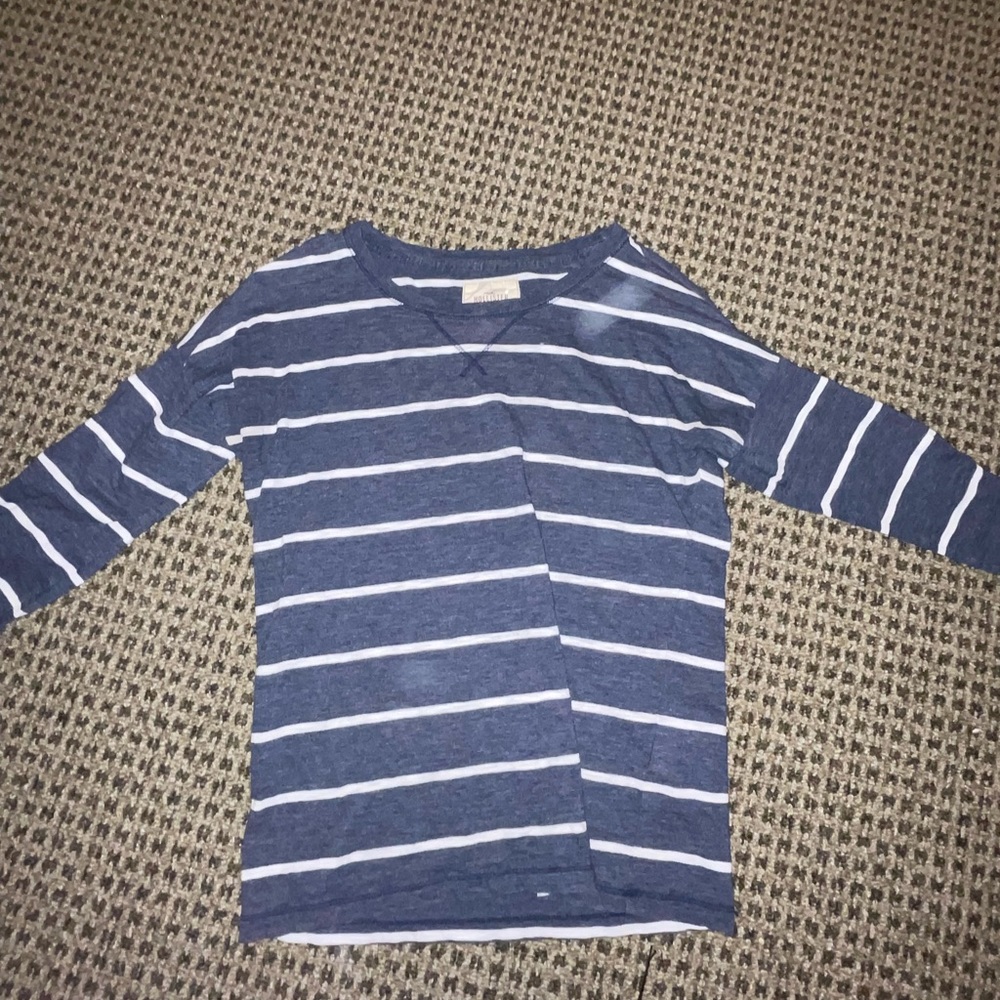 Striped Blue Hollister Top